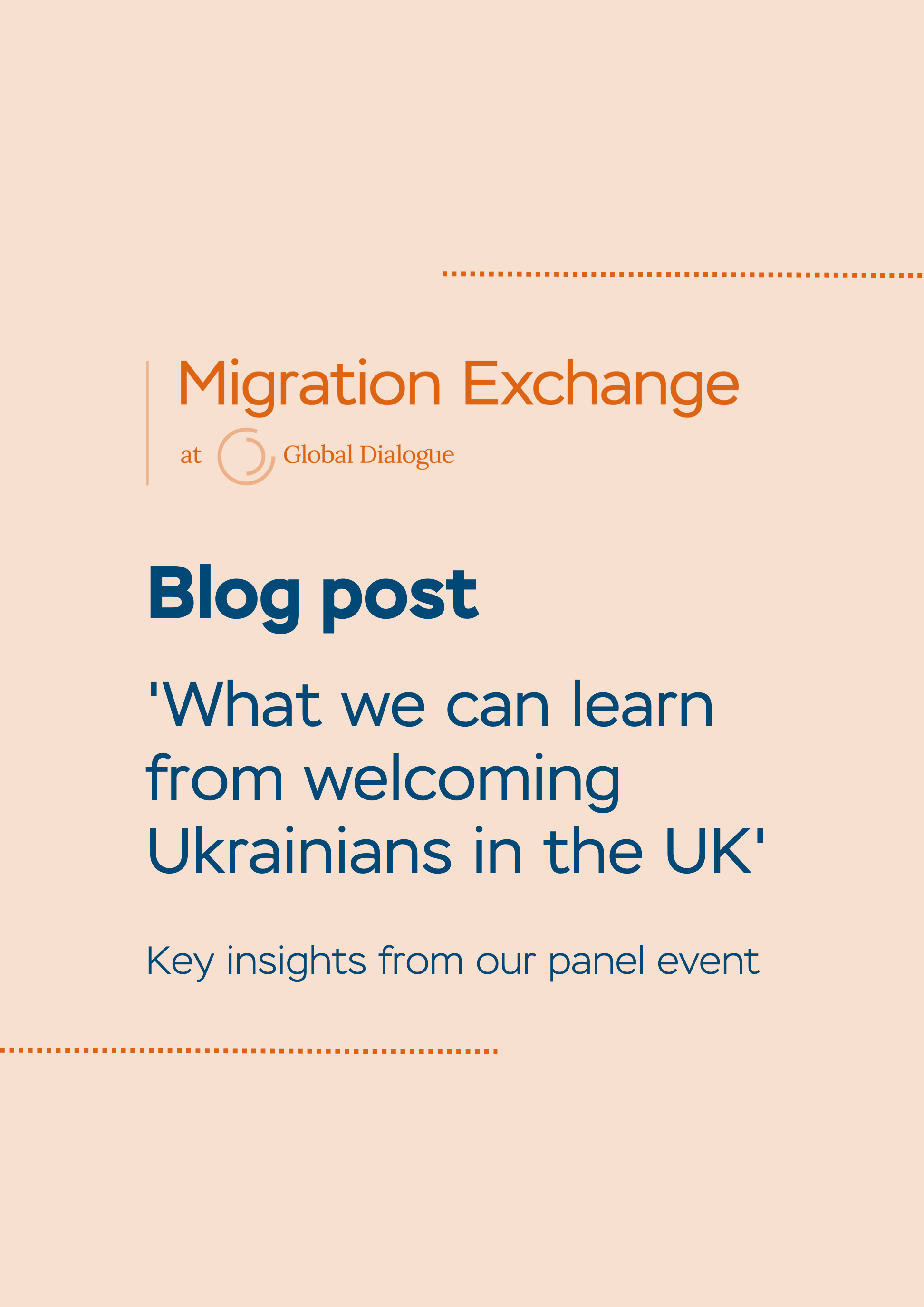 BLOG: What can we learn from welcoming Ukrainians in the UK?